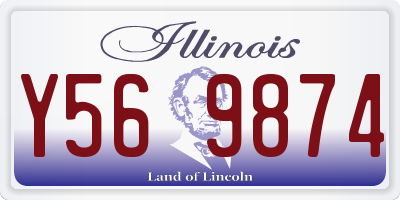 IL license plate Y569874