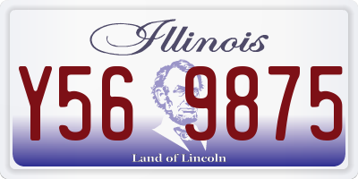 IL license plate Y569875