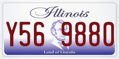 IL license plate Y569880