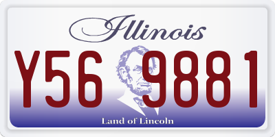 IL license plate Y569881