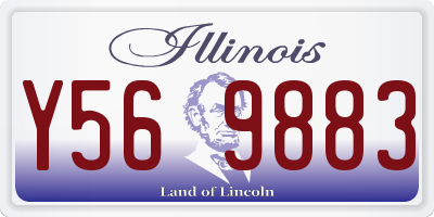 IL license plate Y569883