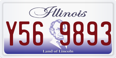 IL license plate Y569893