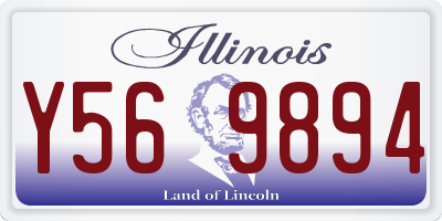 IL license plate Y569894
