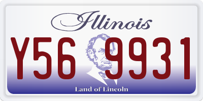 IL license plate Y569931