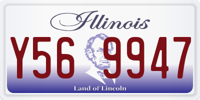 IL license plate Y569947