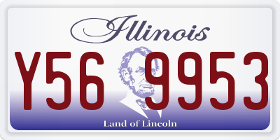 IL license plate Y569953