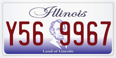 IL license plate Y569967