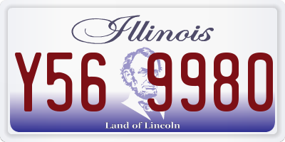 IL license plate Y569980