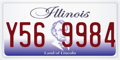 IL license plate Y569984