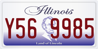 IL license plate Y569985