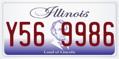 IL license plate Y569986