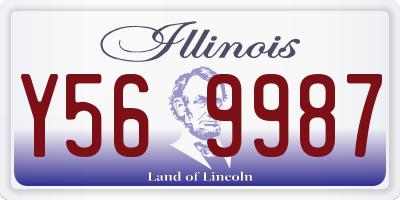 IL license plate Y569987
