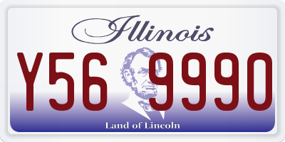IL license plate Y569990