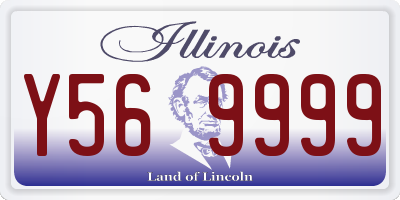 IL license plate Y569999