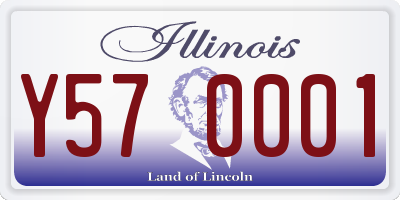 IL license plate Y570001