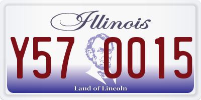 IL license plate Y570015