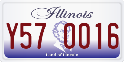 IL license plate Y570016