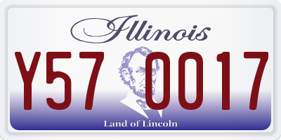 IL license plate Y570017
