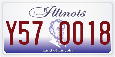 IL license plate Y570018