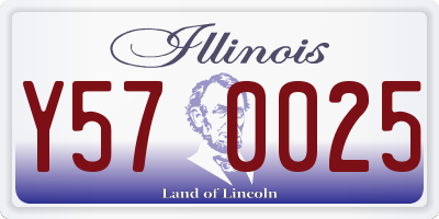 IL license plate Y570025