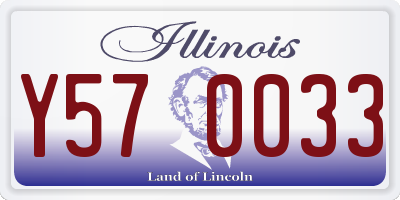 IL license plate Y570033