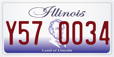 IL license plate Y570034