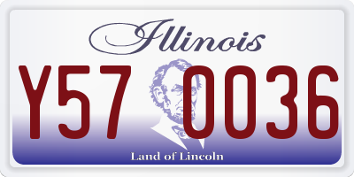 IL license plate Y570036