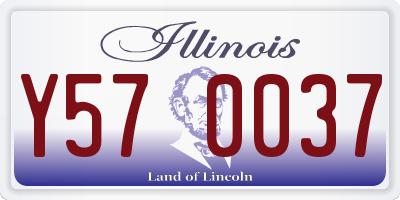 IL license plate Y570037