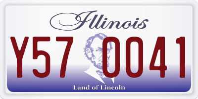IL license plate Y570041