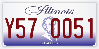 IL license plate Y570051