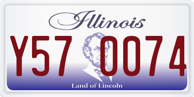 IL license plate Y570074
