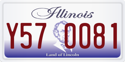 IL license plate Y570081