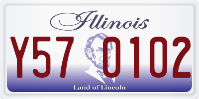 IL license plate Y570102