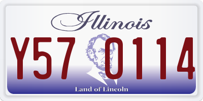 IL license plate Y570114