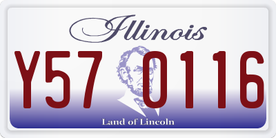 IL license plate Y570116