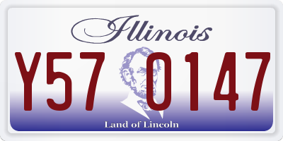IL license plate Y570147
