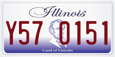 IL license plate Y570151