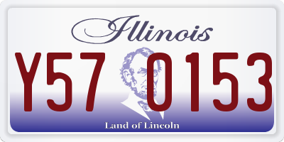 IL license plate Y570153