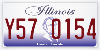 IL license plate Y570154