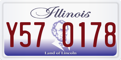 IL license plate Y570178