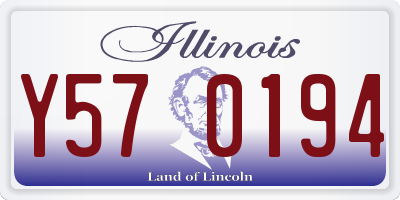 IL license plate Y570194