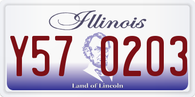 IL license plate Y570203