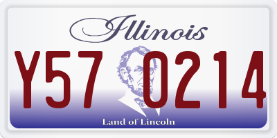 IL license plate Y570214