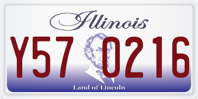 IL license plate Y570216