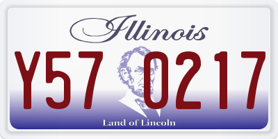 IL license plate Y570217