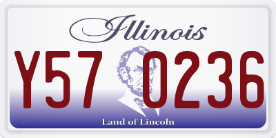 IL license plate Y570236