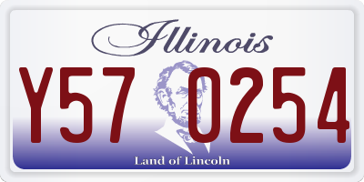 IL license plate Y570254