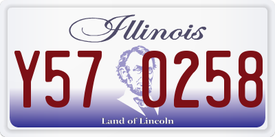 IL license plate Y570258