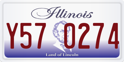 IL license plate Y570274