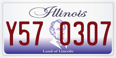 IL license plate Y570307